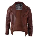 Brando Café Racer distressed Brown Leather Jacket