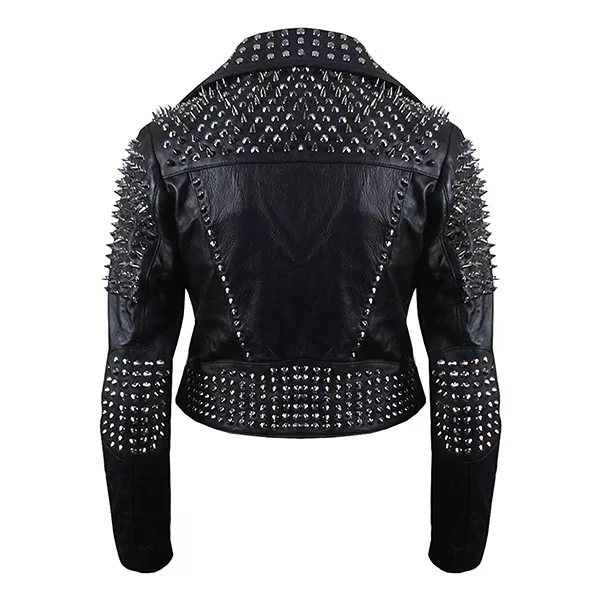 Spikes Studded Black Brando Leather Jacket