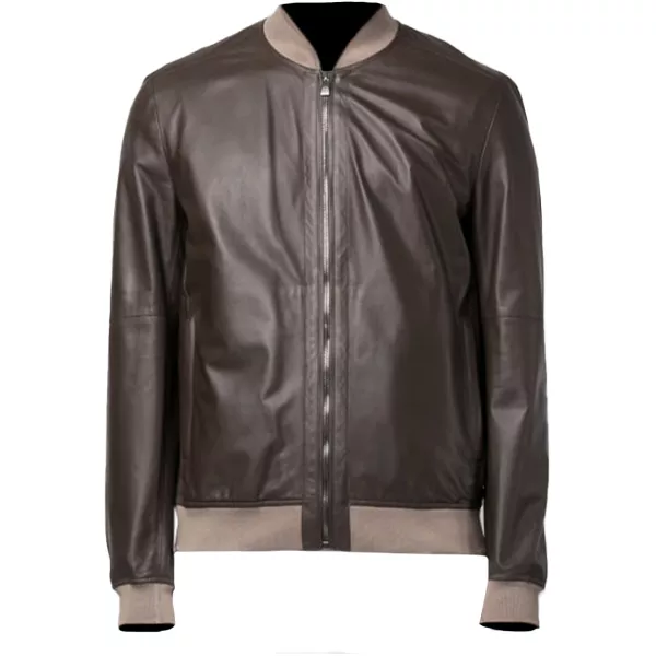 Classic Chocolate Brown Leather Jacket