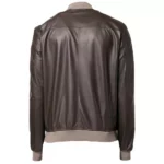 Chocolate Brown Bomber Leather Jacket