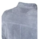 Men's Bomber Grey Suede Leather Jacket