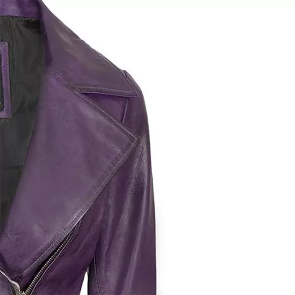 Womens Purple Peplum Classic Jacket