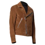 Brown Moto Suede Leather Jacket